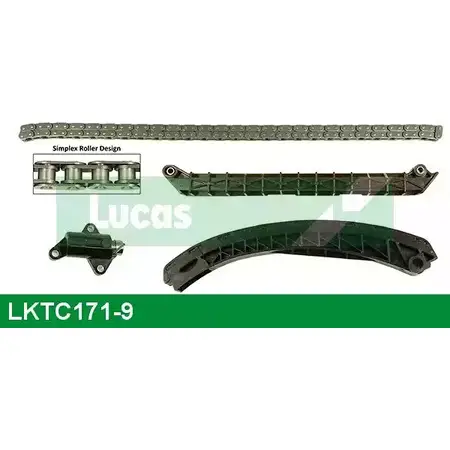 Комплект цепи ГРМ LUCAS ENGINE DRIVE 1229156303 B6K85S 1 KKL0 LKTC171-9 изображение 0