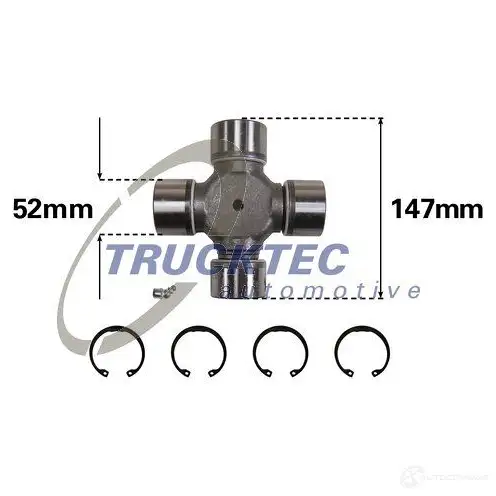 Крестовина кардана TRUCKTEC AUTOMOTIVE 1838933 B61 UIW 0534002 изображение 0