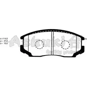 Тормозные колодки, дисковые, комплект ASHUKI ZZ31TO6 TGHCZ W D095-10 1230347351 изображение 0