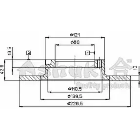 Тормозной диск ASHUKI 1230510911 ED80MQ P8I N8 S017-05 изображение 0