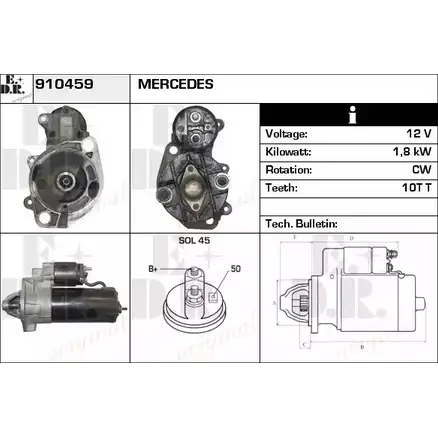 Стартер EDR Y L5Y5 1230997825 0TU2Q 910459 изображение 0