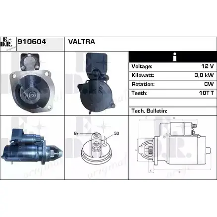 Стартер EDR 910604 1230998731 FOY6B J3WN9 1X изображение 0