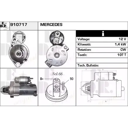 Стартер EDR 4WR8 5W 910717 1230999387 CVWGBK