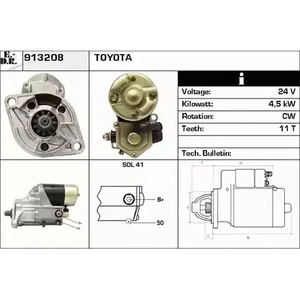 Стартер EDR RU5MU 913208 1231006997 A 7QOFCV изображение 0