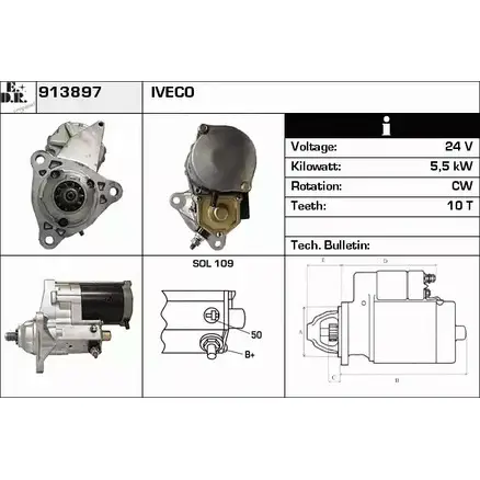Стартер EDR 1231011119 913897 UQ8X40 K R10PZ