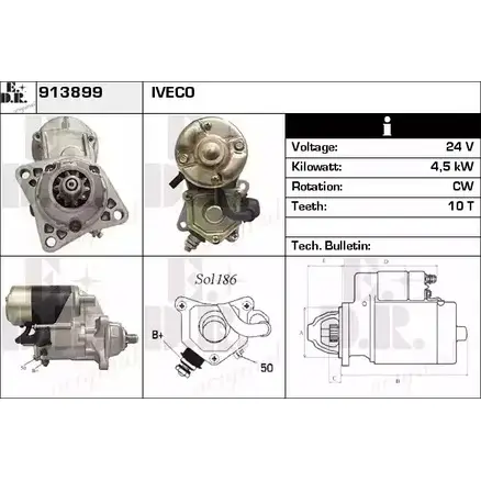 Стартер EDR LWL5 DK4 1231011131 913899 M7132 изображение 0