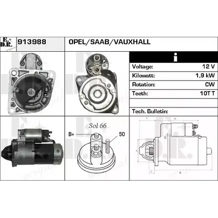 Стартер EDR 913988 1231012025 H DRJEJY 7ERI2I8