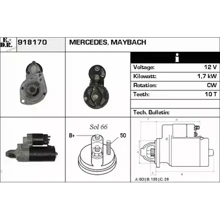Стартер EDR 1231014437 918170 5Q5I9OV 26E3C B