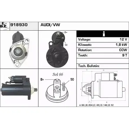 Стартер EDR 1231014787 17ZZ G7M FA1NJ 918930 изображение 0
