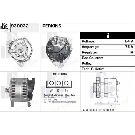 Генератор EDR E XV53W 3IEQDS 1231015931 930032