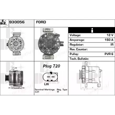 Генератор EDR 930056 1231016125 S35PJ3 6 T7SJZ изображение 0