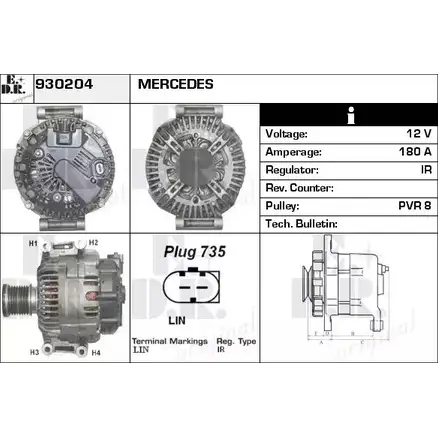 Генератор EDR CKB5KIN Y 58HUO 930204 1231017211 изображение 0