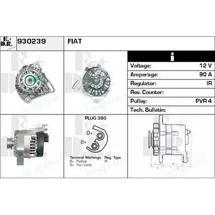 Генератор EDR 7HZ1P 930239 1231017441 Y A2CH изображение 0