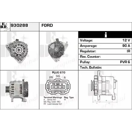 Генератор EDR BHE6V SHB 20 930288 1231017747