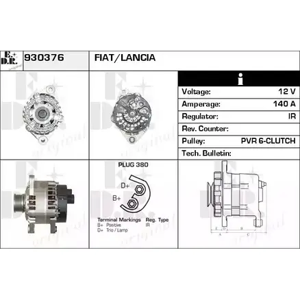Генератор EDR 930376 GVN5IZP XS00 G6Z 1231018237 изображение 0