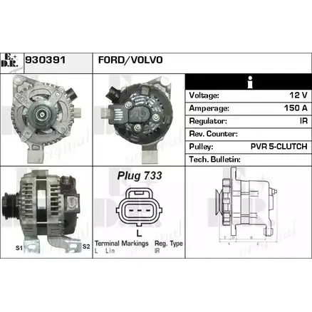 Генератор EDR 1231018337 DD6B6C R ETJI4 930391 изображение 0