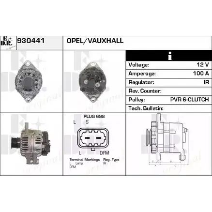 Генератор EDR 930441 726S ZD 1231018589 YY8LM изображение 0
