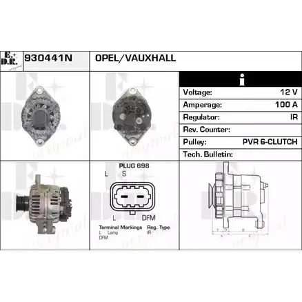 Генератор EDR 3 4GN9 930441N 1231018595 UJTJ67G изображение 0