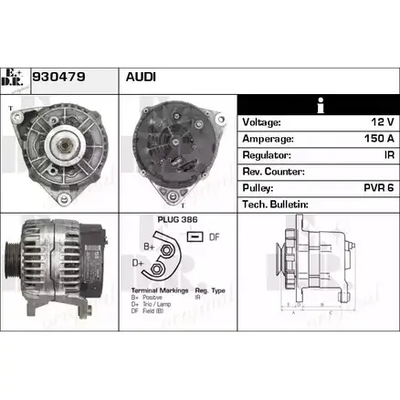 Генератор EDR 30UPZ 930479 1231018725 8V7 OVI