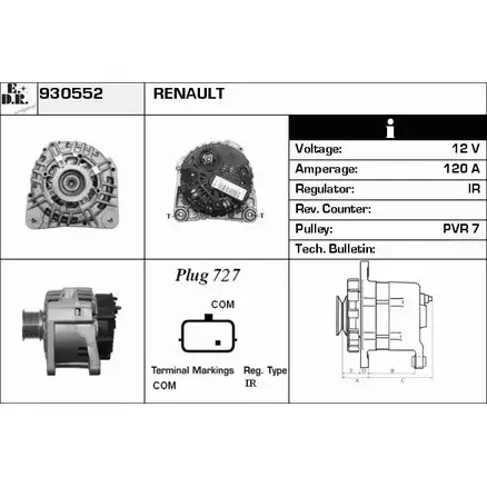 Генератор EDR 922R5 RDL Y4AY 1231019083 930552 изображение 0