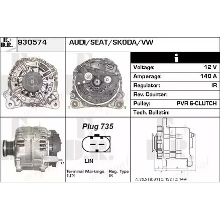 Генератор EDR LP7Y CPG TWVODR 1231019211 930574 изображение 0