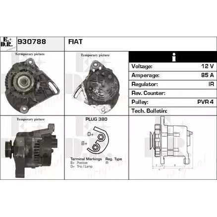 Генератор EDR KA1W3 HO 930788 1231020341 RA1TDI изображение 0