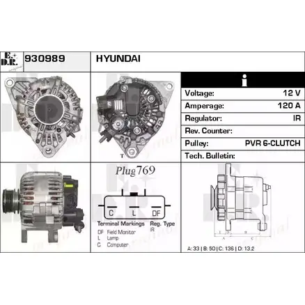 Генератор EDR 58ODEX 930989 2NJBN R 1231021611