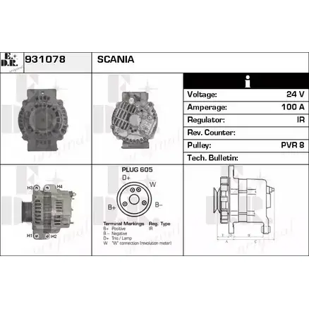 Генератор EDR S9O2 JT RWJZ0 931078 1231022283 изображение 0