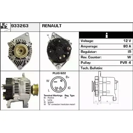 Генератор EDR 1231032963 2YPA7 K 933263 4SM19
