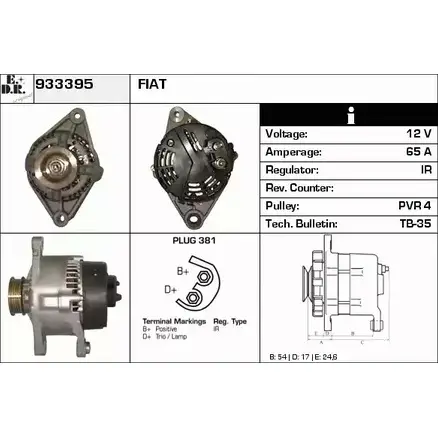 Генератор EDR 1231034223 33D8QS R FVUB9 933395 изображение 0