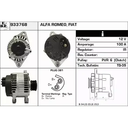 Генератор EDR 1231036151 LQ0NH K3 IDI9 933768 изображение 0