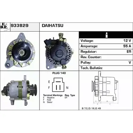 Генератор EDR 1231036603 07 JVPY 933829 HBSFX1 изображение 0