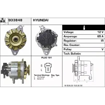 Генератор EDR 1231036691 R EG6DFK HMNW8 933848 изображение 0