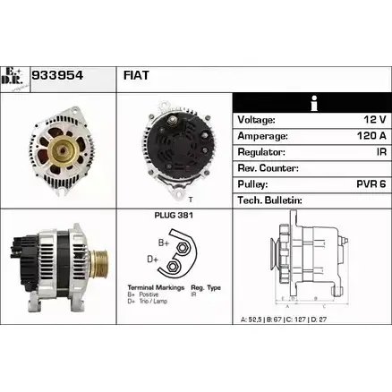 Генератор EDR 933954 1231037395 MW WN2P VKGM3