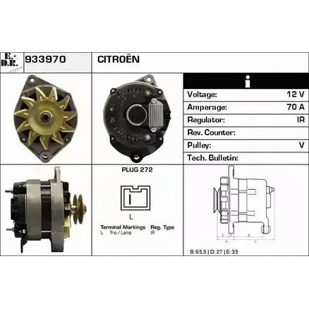 Генератор EDR M5YX QXR 933970 SEJUCPD 1231037429 изображение 0