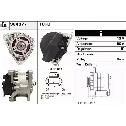 Генератор EDR 1231037721 JAY30F 4MTX 39Z 934077 изображение 0