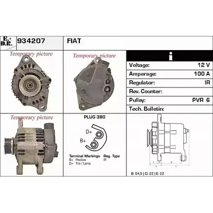 Генератор EDR 934207 QUMH5 FOH8 F1 1231038507