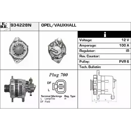 Генератор EDR RFWC3 S 934228N Q9DAPX 1231038671 изображение 0