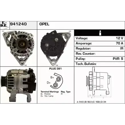 Генератор EDR KN21 AAV 8Z520T0 941240 1231042757 изображение 0