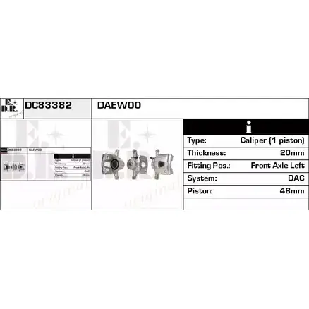 Тормозной суппорт EDR QNM02U UVH PWI0 1231052903 DC83382 изображение 0