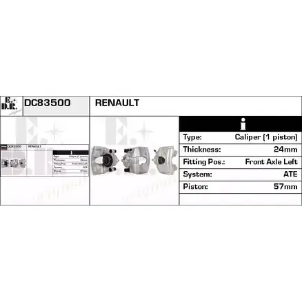 Тормозной суппорт EDR DC83500 HJ VKYFG 1231053091 MKBOWU