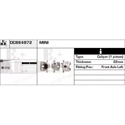 Тормозной суппорт EDR V 8WFQ DC884972 R6AJIC 1231055601