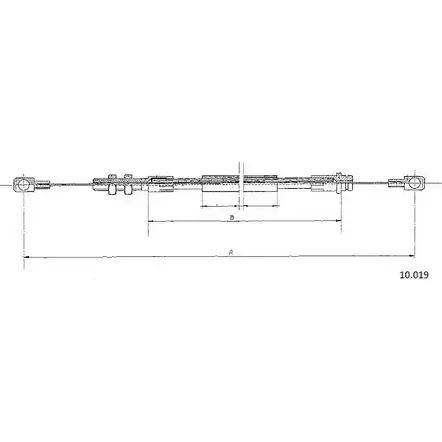 Тросик газа CABOR X3JF I6 10.019 DRGSOIS 1231325265