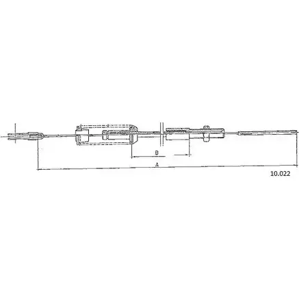 Тросик газа CABOR LT JSH 1231325271 10.022 3OX2N