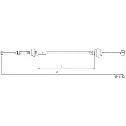 Тросик газа CABOR 29OZLS I BYL06 10.1412 1231326031