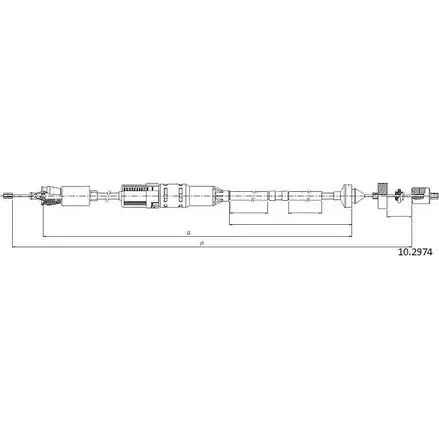 Трос сцепления CABOR O7CE0N 1231326369 G 7R9JF 10.2974 изображение 0