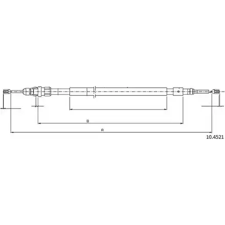 Трос ручника CABOR WA JRY 5RNWVS4 10.4521 1231326955
