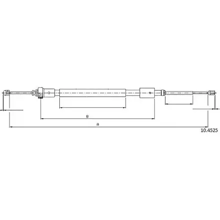 Трос ручника CABOR JLD Z0 1231326979 8QIB9DR 10.4525 изображение 0