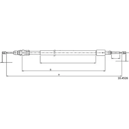 Трос ручника CABOR E5P2TE D 10.4526 Y8FKMC4 1231326983