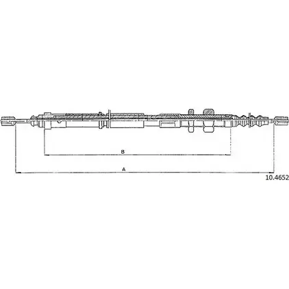 Трос ручника CABOR P9 VD82 1231327121 3CL7ID 10.4652